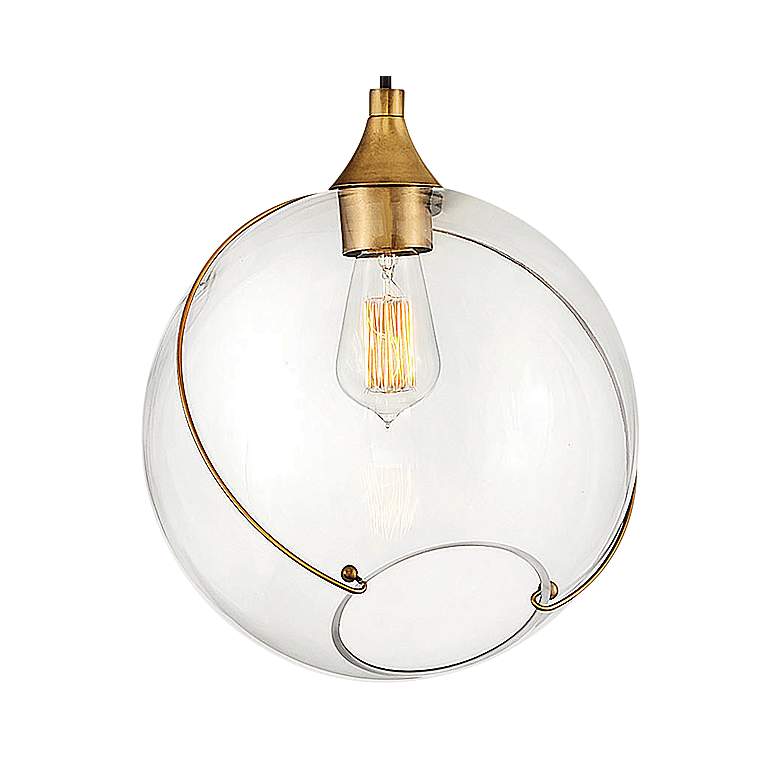 Image 3 Hinkley Skye 10 3/4 inch Wide Heritage Brass Mini Pendant Light more views