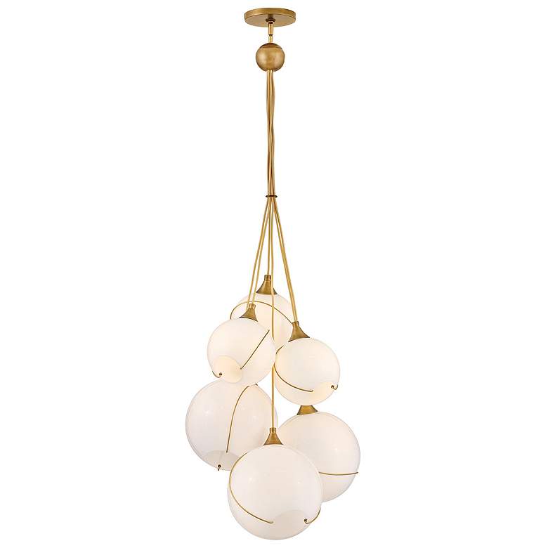Image 1 Hinkley Skye 24" Wide Heritage Brass 6-Light Pendant