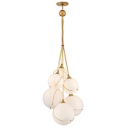Hinkley Skye 24" Wide Heritage Brass 6-Light Pendant