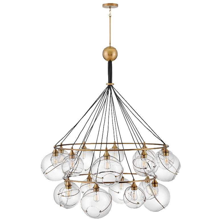 Image 1 Hinkley Skye 53.3" Wide Large Two Tier Heritage Brass Chandelier