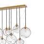 3_Hinkley Skye 60.3" Wide Brass and Clear Glass Linear Chandelier more views