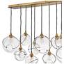 4_Hinkley Skye 60.3" Wide Brass and Clear Glass Linear Chandelier more views