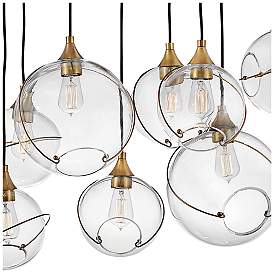 Image5 of Hinkley Skye 60.3" Wide Brass and Clear Glass Linear Chandelier more views