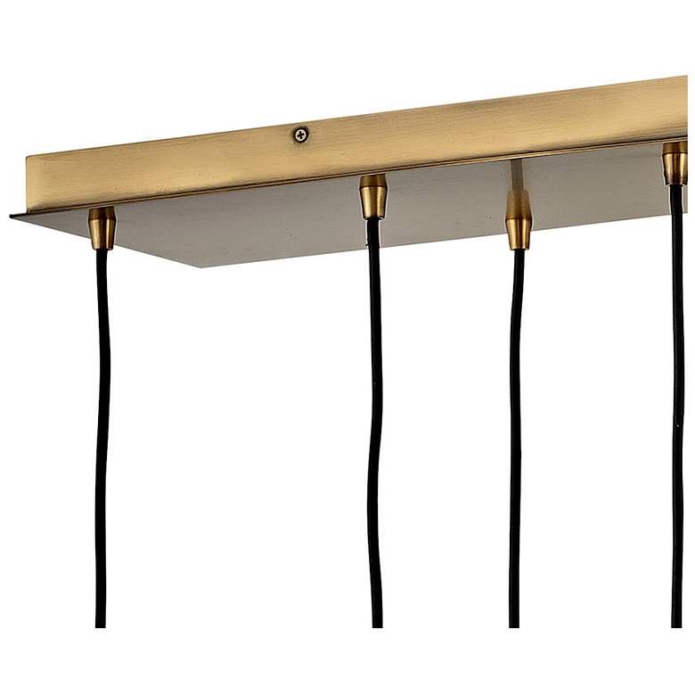 Image 6 Hinkley Skye 60.3" Wide Brass and Clear Glass Linear Chandelier more views