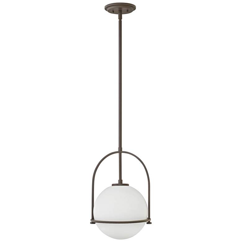 Image 2 Hinkley Somerset 11 1/2" Buckeye Bronze Opal Glass Mini Pendant Light
