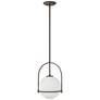 2_Hinkley Somerset 11 1/2" Buckeye Bronze Opal Glass Mini Pendant Light