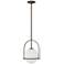 Hinkley Somerset 11 1/2" Buckeye Bronze Opal Glass Mini Pendant Light