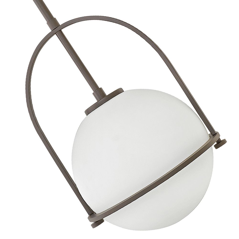 Hinkley Somerset 11 1/2" Buckeye Bronze Opal Glass Mini Pendant Light