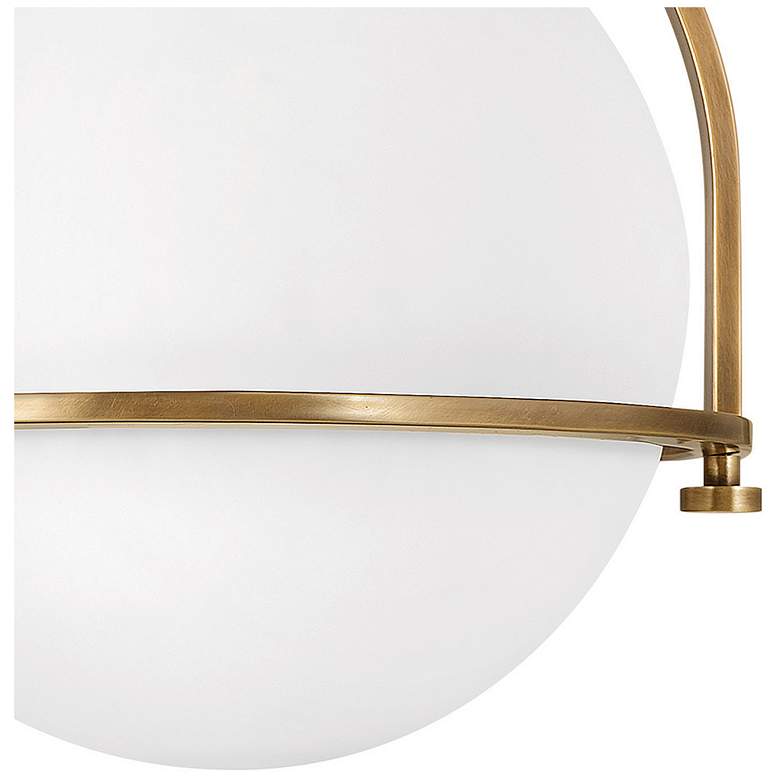 Image 5 Hinkley Somerset 11 1/2" Heritage Brass White Globe LED Ceiling Light more views