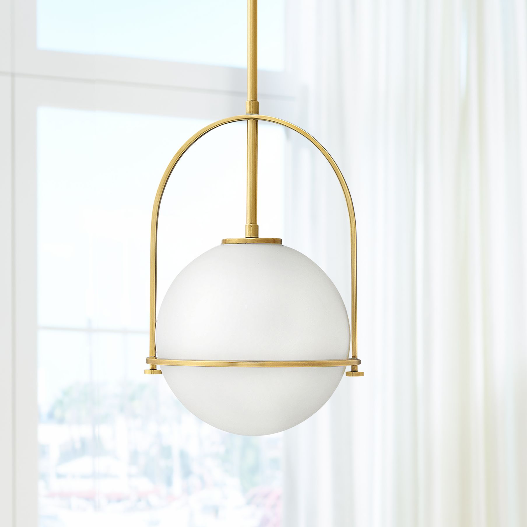 brass orb light