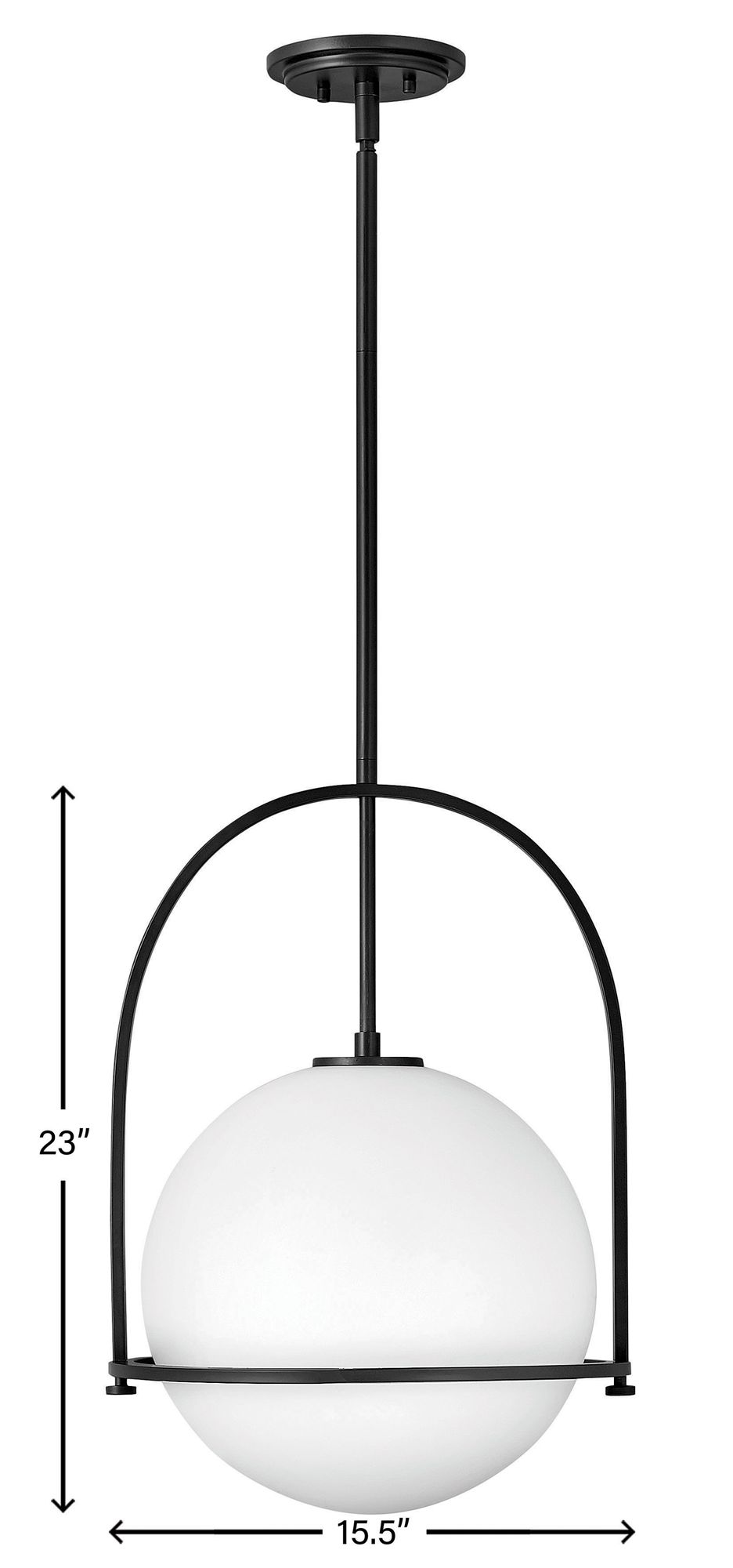 Hinkley Somerset 15 1/2" Wide Black Pendant Light
