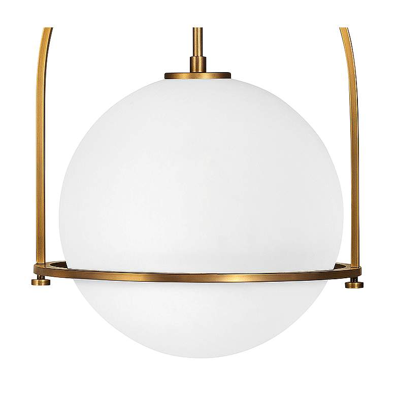 Image 3 Hinkley Somerset 15 1/2" Wide Heritage Brass Globe Pendant Light more views