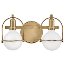 Hinkley Somerset 16" Wide Heritage Brass 2-Light Bath Light