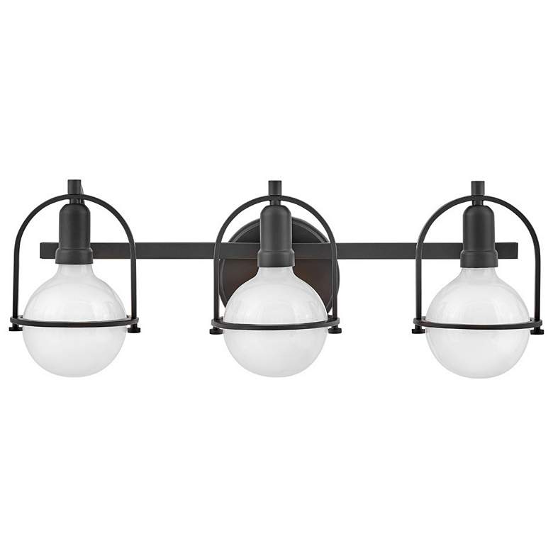 Image 1 Hinkley Somerset 25" Wide Black Finish Three Light Vanity Bath Light