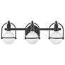 1_Hinkley Somerset 25" Wide Black Finish Three Light Vanity Bath Light