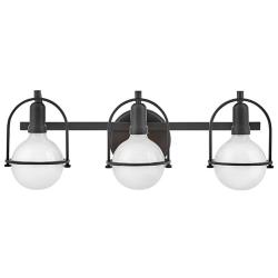 Hinkley Somerset 25" Wide Black Finish Three Light Vanity Bath Light