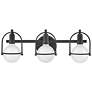 2_Hinkley Somerset 25" Wide Black Finish Three Light Vanity Bath Light more views