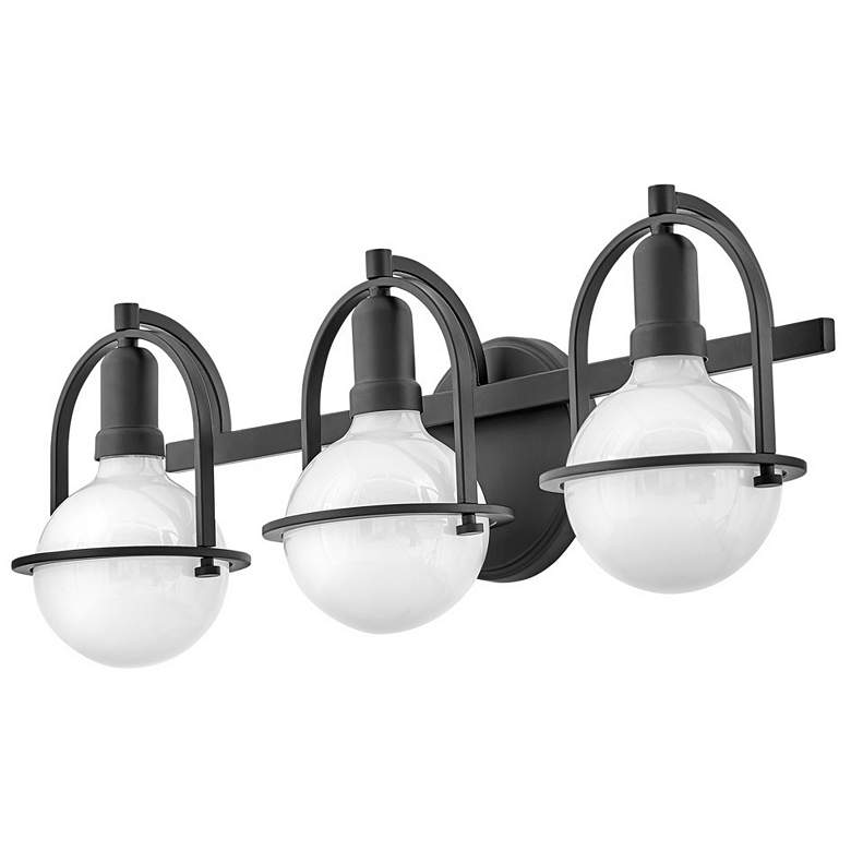 Image 4 Hinkley Somerset 25" Wide Black Finish Three Light Vanity Bath Light more views