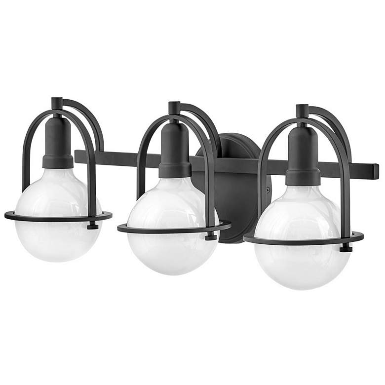 Image 5 Hinkley Somerset 25" Wide Black Finish Three Light Vanity Bath Light more views