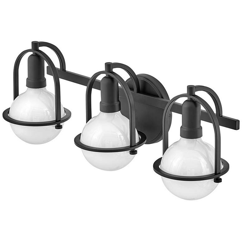 Image 6 Hinkley Somerset 25" Wide Black Finish Three Light Vanity Bath Light more views