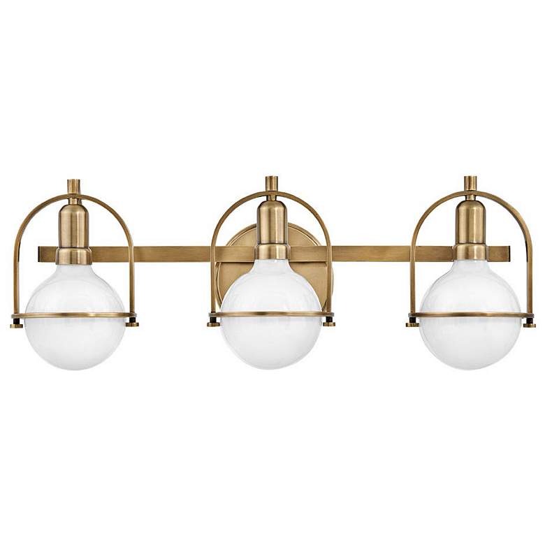 Image 1 Hinkley Somerset 25" Wide Heritage Brass 3-Light Bath Light