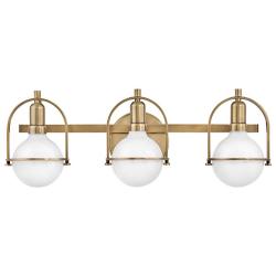 Hinkley Somerset 25" Wide Heritage Brass 3-Light Bath Light
