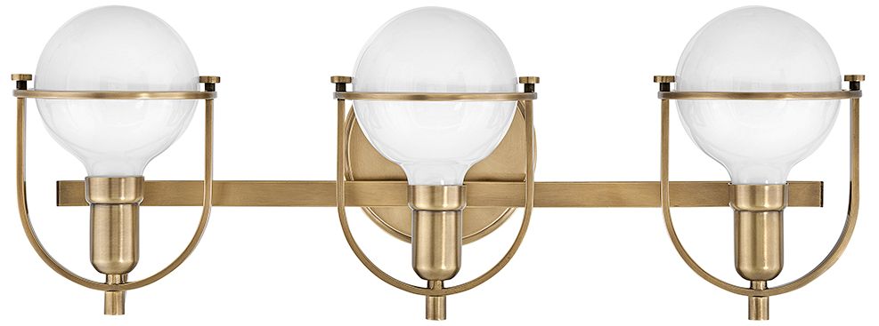 Hinkley Somerset 25" Wide Heritage Brass 3-Light Bath Light