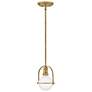 2_Hinkley Somerset 6 1/4" Wide Heritage Brass Mini Pendant more views