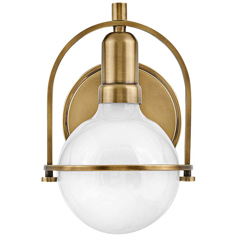Image 1 Hinkley Somerset 9" High Heritage Brass Wall Sconce