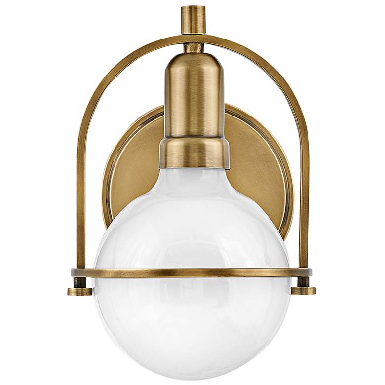 Image 5 Hinkley Somerset 9" High Heritage Brass Wall Sconce more views