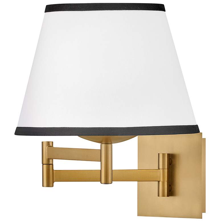 Image 2 Hinkley Sonia 13 1/4" High Lacquered Brass Wall Sconce more views