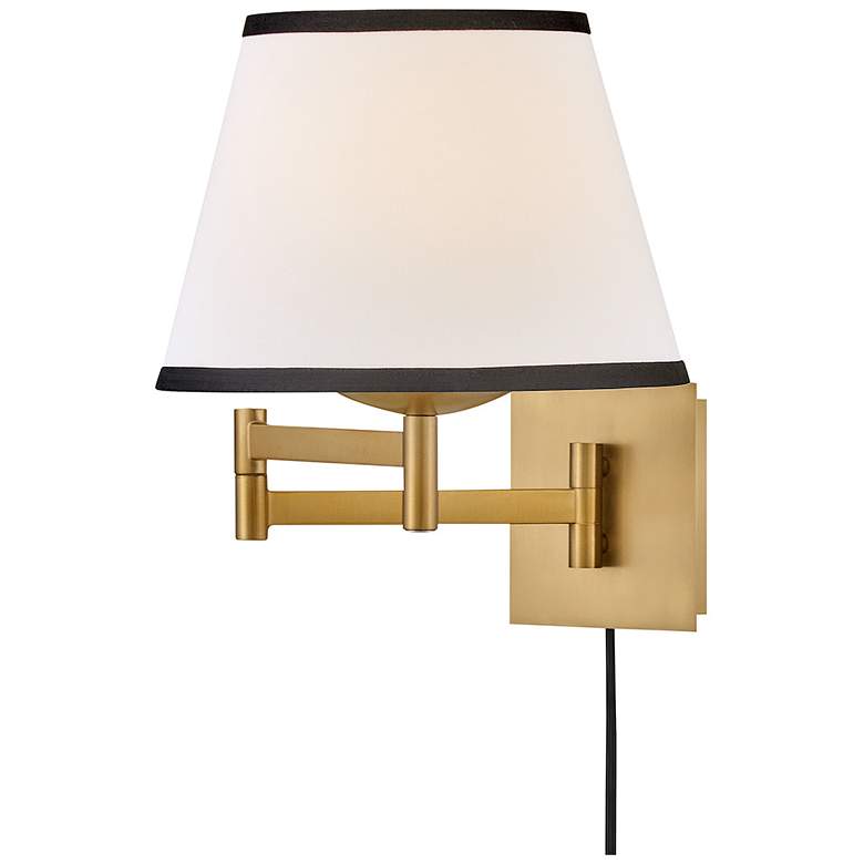 Image 3 Hinkley Sonia 13 1/4" High Lacquered Brass Wall Sconce more views