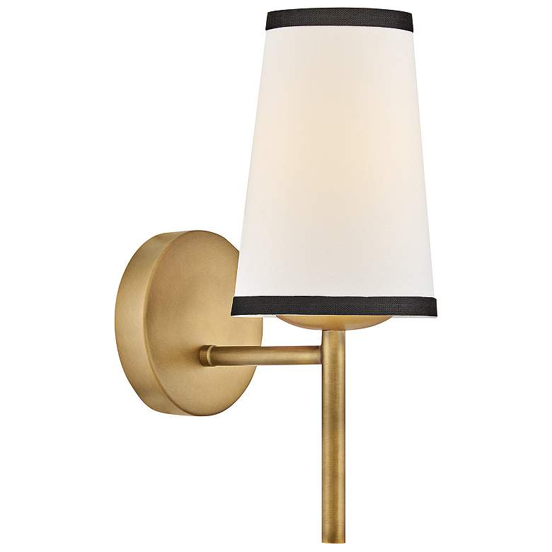Image 1 Hinkley Sonia 13 1/4" High Lacquered Brass Wall Sconce