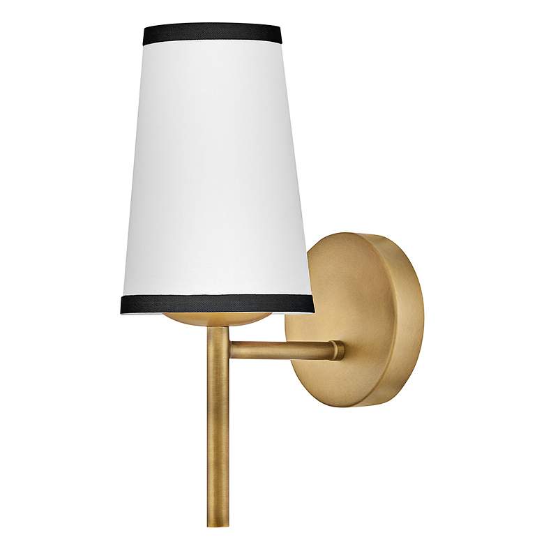 Image 2 Hinkley Sonia 13 1/4" High Lacquered Brass Wall Sconce more views