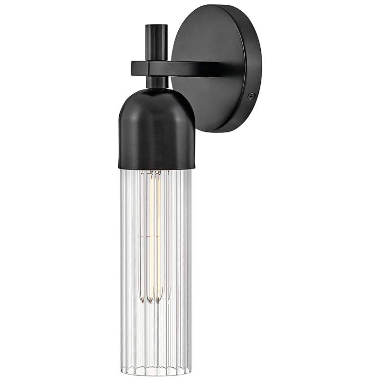 Image 2 Hinkley Soren 14 1/4" High Black Wall Sconce more views
