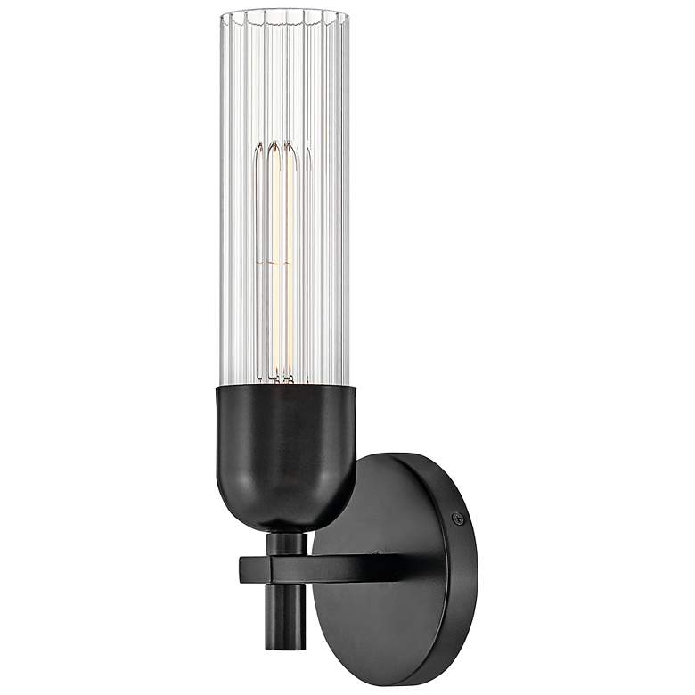 Image 6 Hinkley Soren 14 1/4" High Black Wall Sconce more views