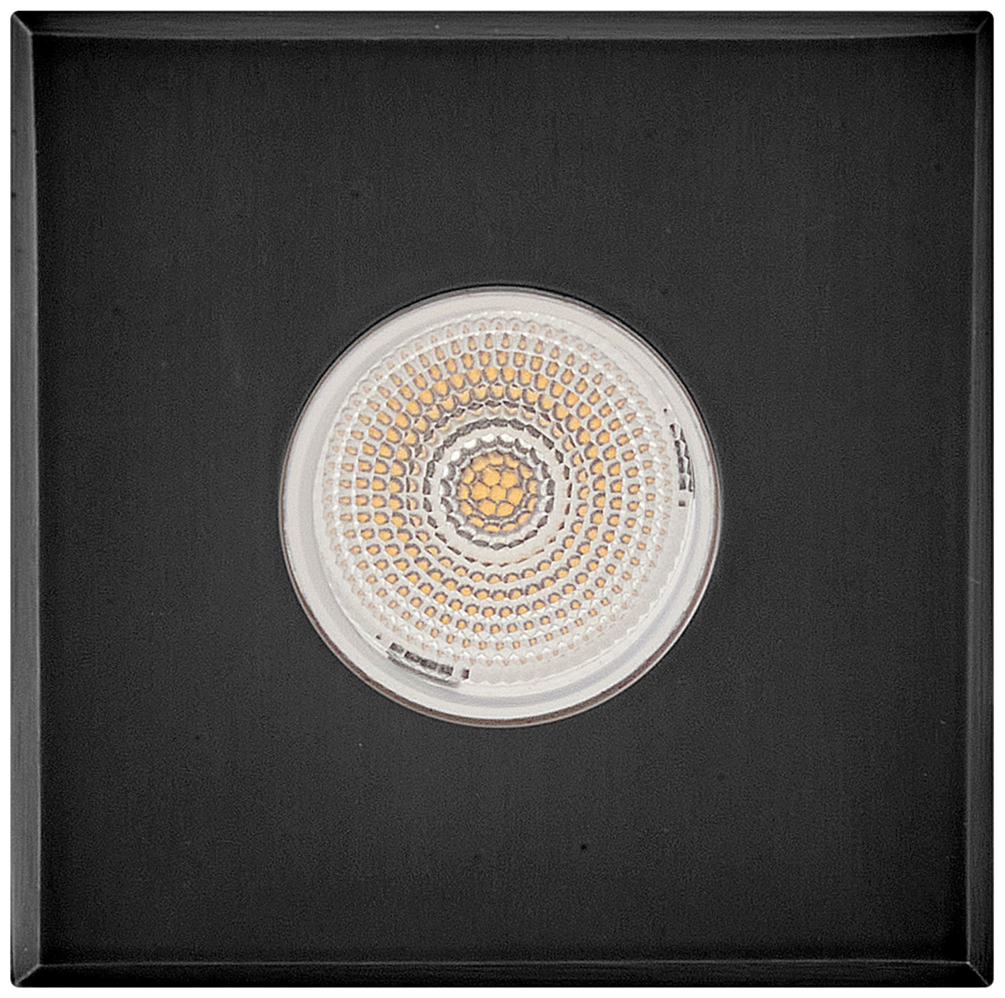 Image 2 Hinkley Sparta Dot Larg LED Square Button Light 2.25" Stainless Steel Black more views