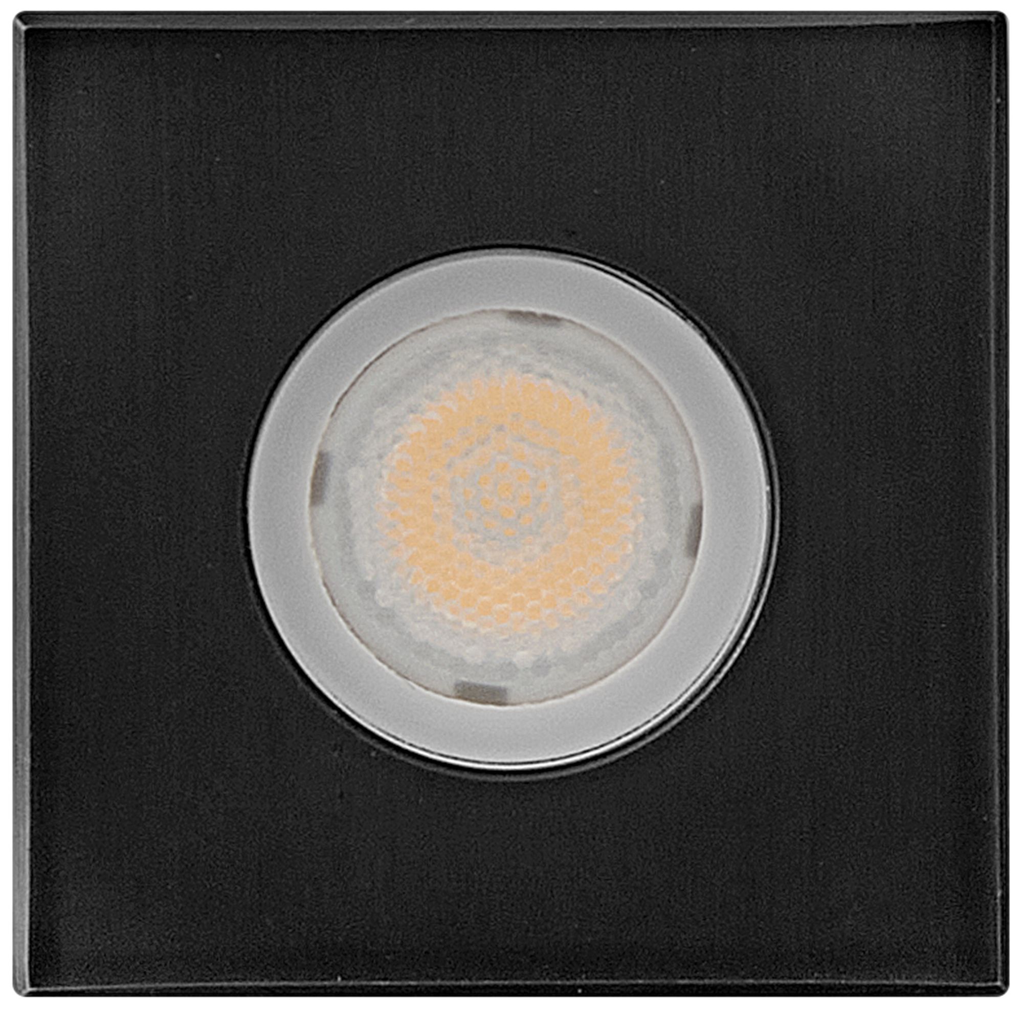 Image 2 Hinkley Sparta Dot Small LED Square Button Light 1.5" Stainless Steel Black more views