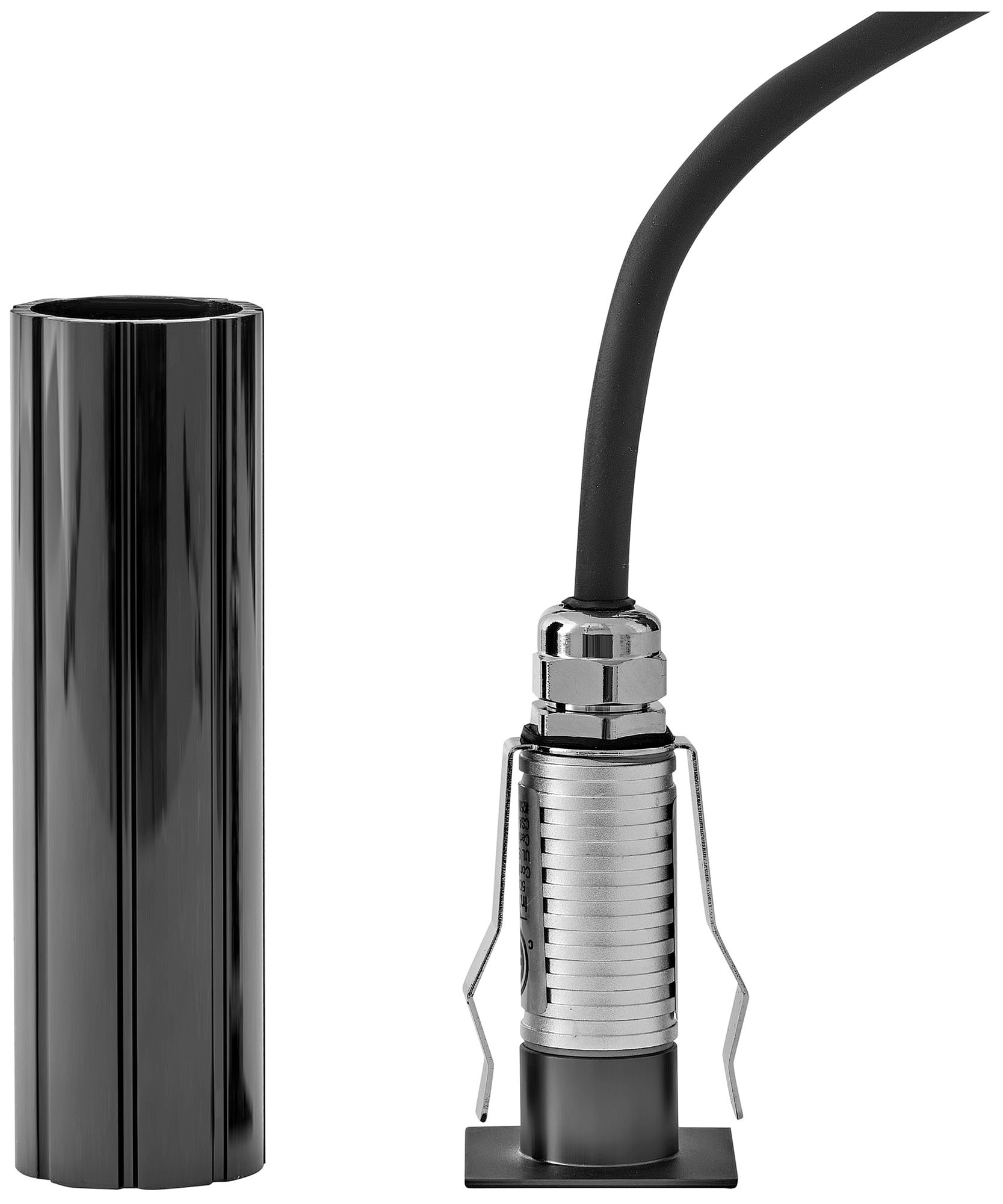 Image 4 Hinkley Sparta Dot Small LED Square Button Light 1.5" Stainless Steel Black more views