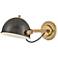 Hinkley Spence Black Oxide with Brass Swing Arm Wall Lamp