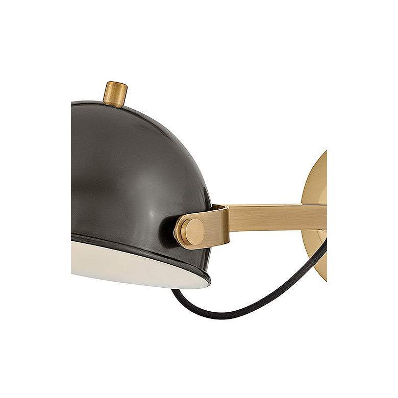 Image 2 Hinkley Spence Black Oxide with Brass Swing Arm Wall Lamp more views