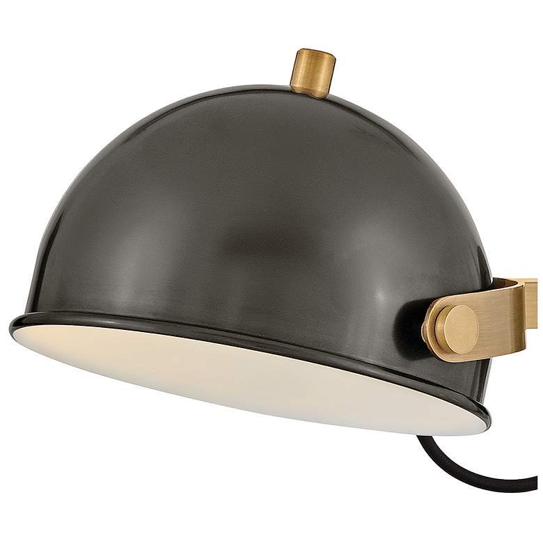 Image 4 Hinkley Spence Black Oxide with Brass Swing Arm Wall Lamp more views