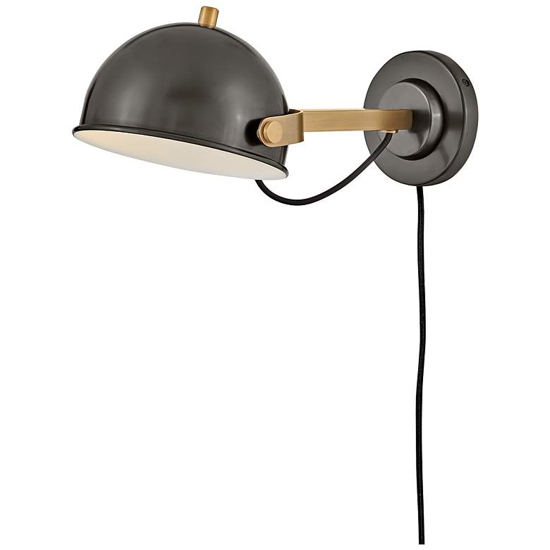 Image 6 Hinkley Spence Black Oxide with Brass Swing Arm Wall Lamp more views