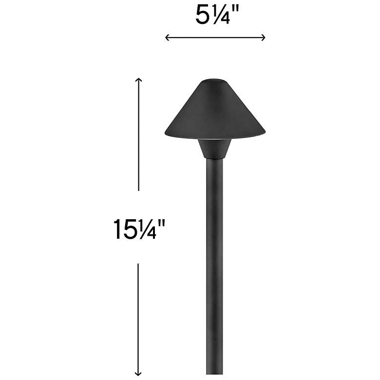 Image 5 Hinkley Springfield 15 3/4" High Black LED Path Light more views