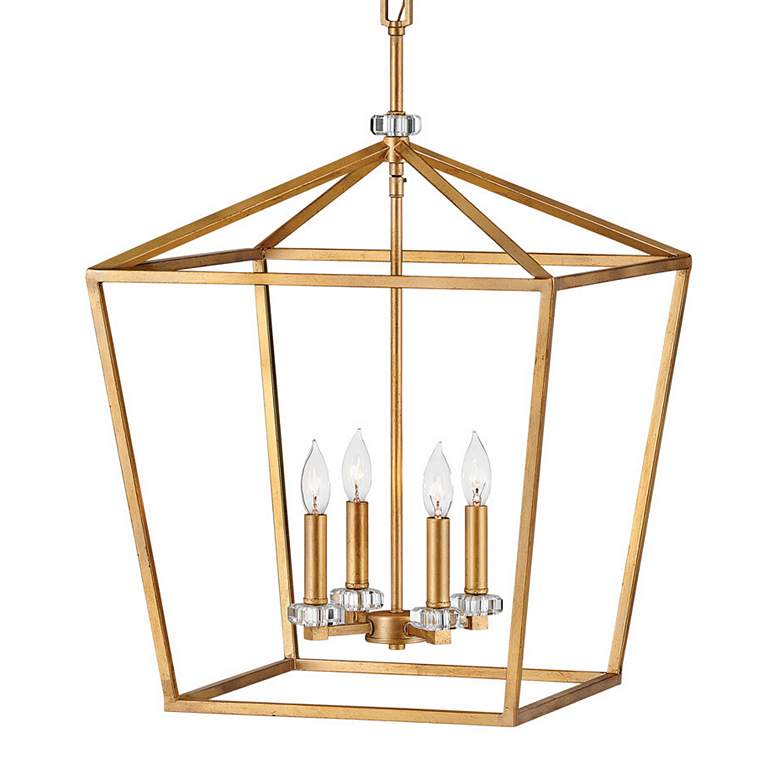 Image 2 Hinkley Stinson 18"W Distressed Brass 4-Light Chandelier more views