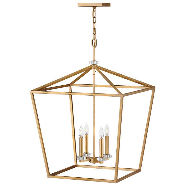 Image 1 Hinkley Stinson 22" Wide Distressed Brass 4-Light Chandelier