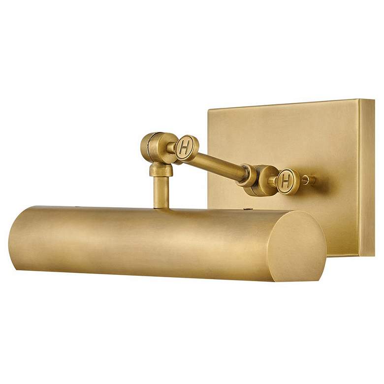 Image 1 Hinkley Stokes 12" Heritage Brass Plug-In Accent Light Picture Light