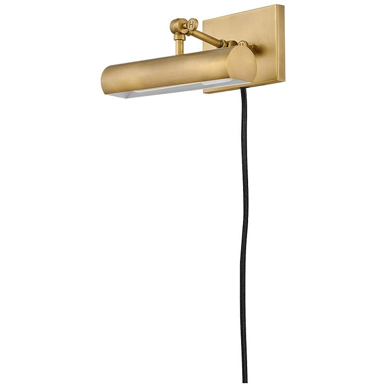 Image 4 Hinkley Stokes 12" Heritage Brass Plug-In Accent Light Picture Light more views