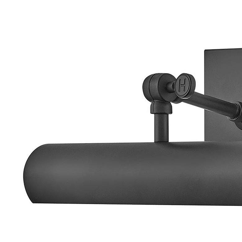 Image 2 Hinkley Stokes 12" Wide Black Metal Picture Light Accent Wall Light more views