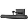 1_Hinkley Stokes 20" Wide Black Adjustable Accent Wall Light